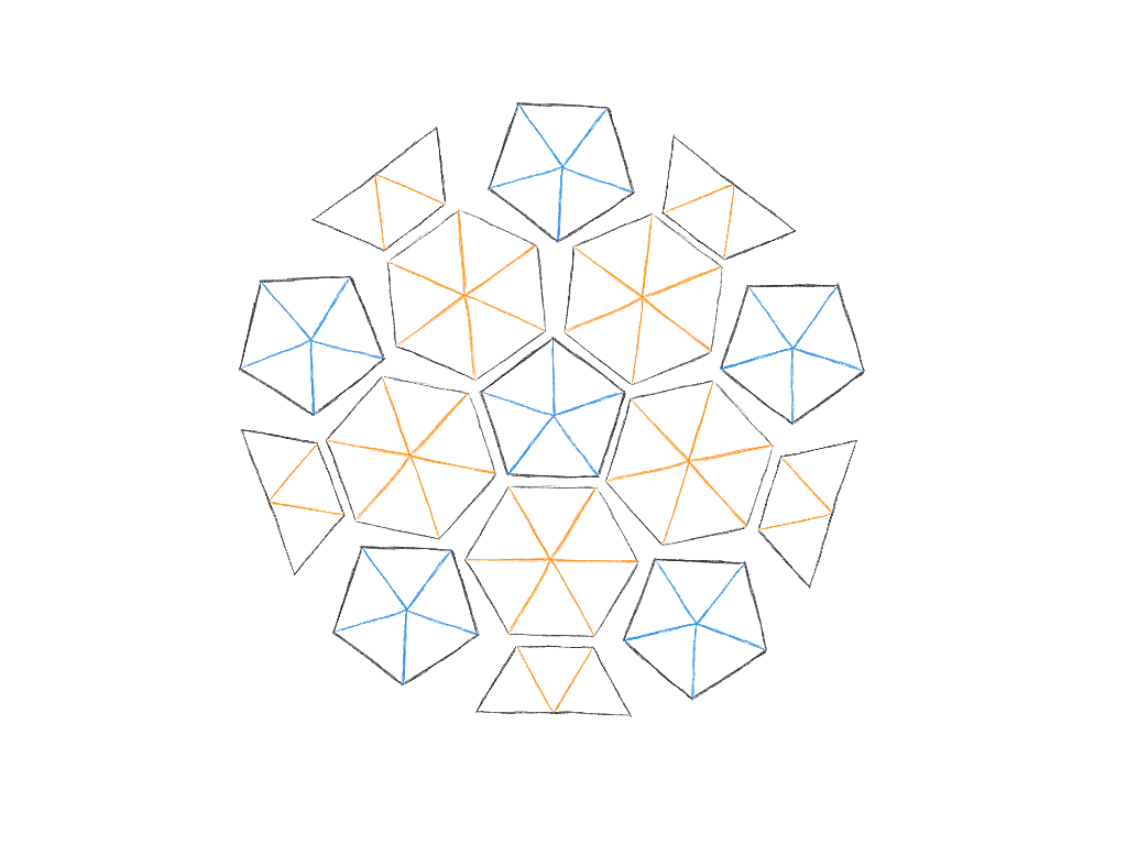 The net of a geodesic dome.