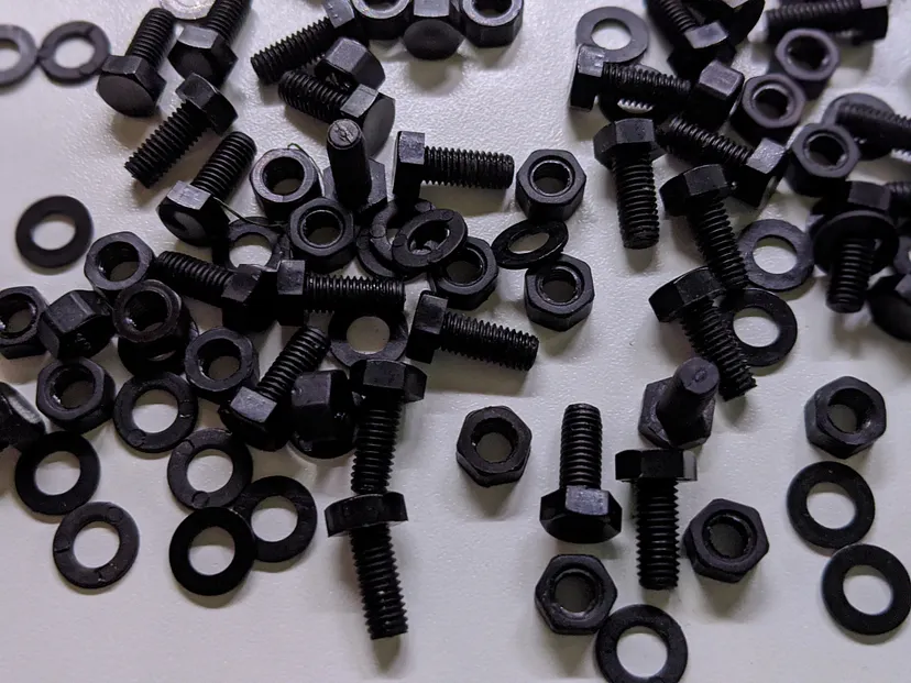12mm nylon bolts, M5 thread.