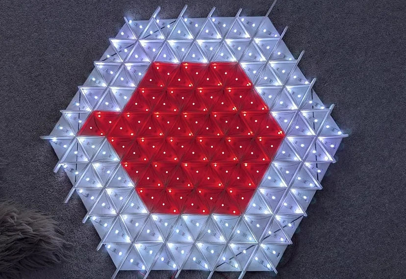Dividers added to give a bit of depth and help with light diffusion